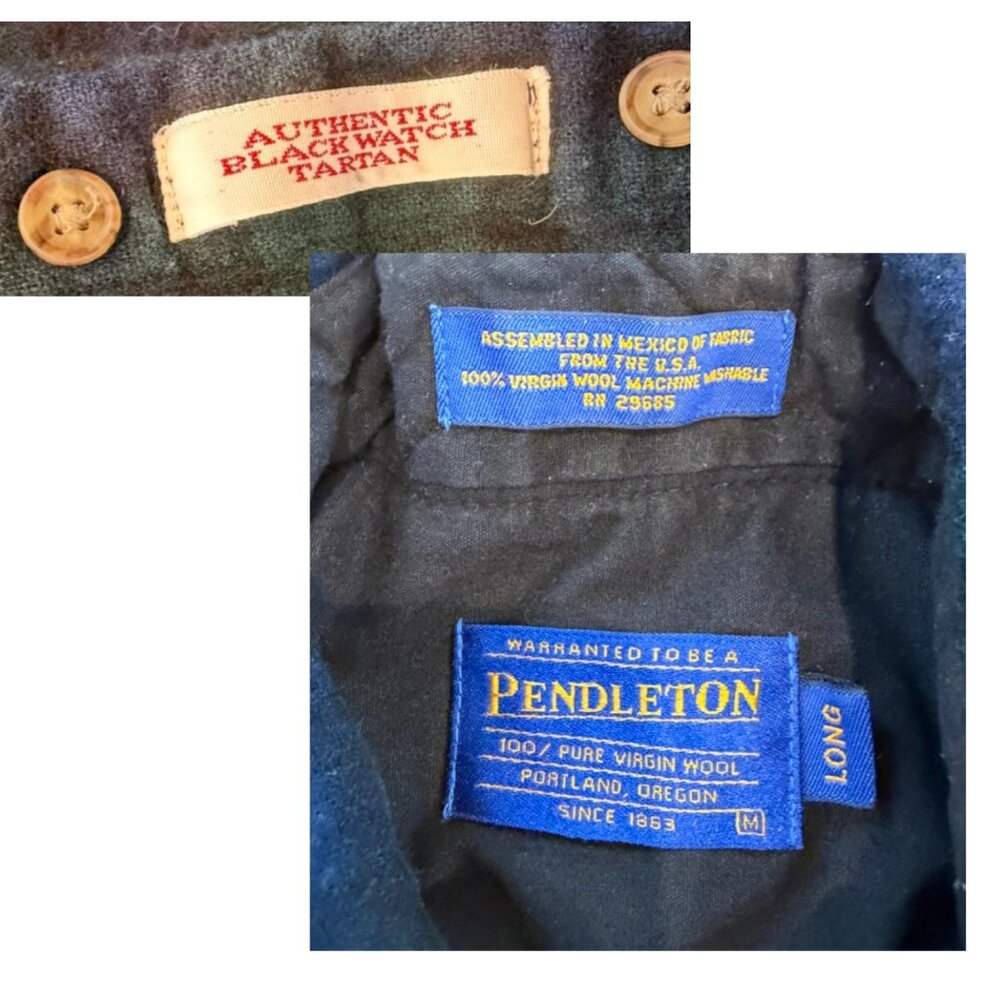 Pendleton Wool Tartan Flannel Button-up Shirt Gre… - image 5